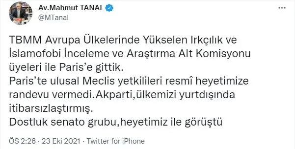 chpli-mahmut-tanal-ve-oda-tvnin-tbmm-komisyonu-uyelerine-fransada-randevu-verilmedi-iddiasi-yalan-cikti-1635022155966.jpg CHP'li Mahmut Tanal ve Oda TV'nin "TBMM Komisyonu üyelerine Fransa'da randevu verilmedi" iddiası yalan çıktı!-2