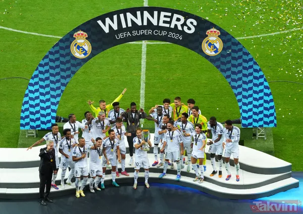 UEFA Süper Kupa'da şampiyon Real Madrid! Mbappe siftah yaptı... Arda Güler 4. kupasını kaldırdı - 29