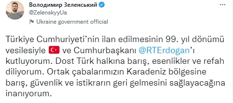 zelenskiyden-29-ekim-cumhuriyet-bayrami-vesilesi-ile-turkce-kutlama-mesaji-1666998152110.png Zelenskiy'den, 29 Ekim Cumhuriyet Bayramı'nı yayınaldığı Türkçe mesajla kutladı-2