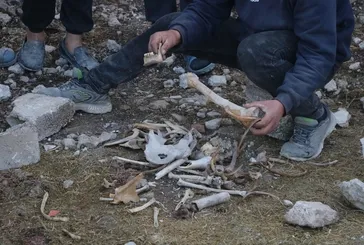 Suriye'de adım attığın her yer insan kemiği! Tadomon Mahallesi'nde korkunç manzara