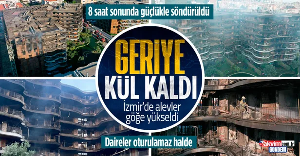 İzmir'in Narlıdere ilçesindeki Folkart sitesinde yangın! 8 saat sonunda kontrol altına alındı: Daireler küle döndü
