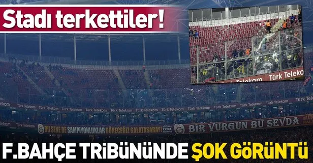 Fenerbahçe taraftarı stadı terk etti!