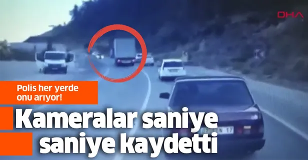 Trafikte makas atan TIR'ın tehlikeli manevraları kameralarda