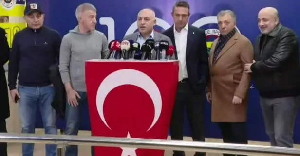 TFF ve kulüp başkanları Kadıköy’de ’omuz omuza’