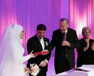 Başkan Erdoğan, Mahir Ünalın kızının nikah şahidi oldu