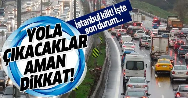 Trafiğe çıkacaklar aman dikkat! İstanbul kilitlendi: Yoğunluk %74 | İstanbul trafik yoğunluğu