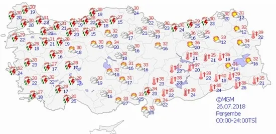 Meteoroloji'den son dakika uyarısı! (23 Temmuz 2018 hava durumu)-6