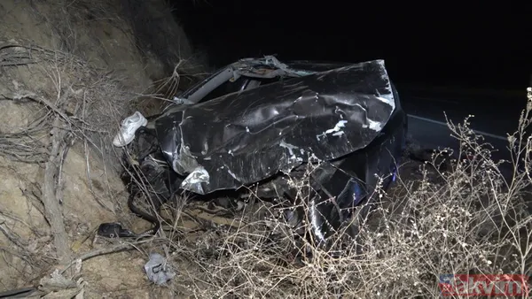 Kırıkkale'de feci kaza: Takla atan otomobilin motoru koptu sürücü camdan fırladı - 3