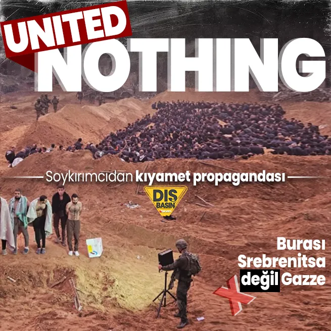 Soykırımcı İsrail’den kıyamet propagandası! Yüzlerce Filistinliyi bir çukurda topladılar: Burası Srebrenitsa değil Gazze