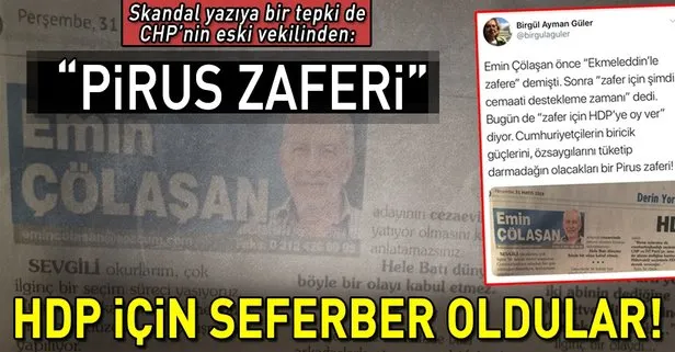 Çölaşanın HDP seferberliğine sert tepki