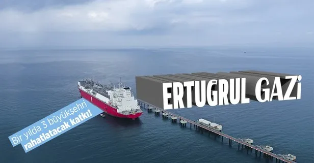 Ertuğrul Gazi’den 1 yılda 2,1 milyar metreküp gazlık katkı! Türkiye’nin ilk FSRU gemisi...