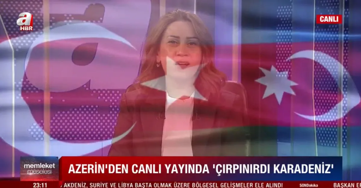 A Haber canlı yayınında tüyler diken diken! Azerin Çırpınırdı Karadeniz türküsünü söyledi