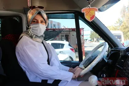 İzmir’in tek kadın minibüs şoförü! Elif Ergül sadece 23 yaşında