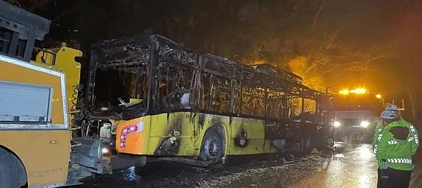 İETT otobüsü alevlere teslim oldu!