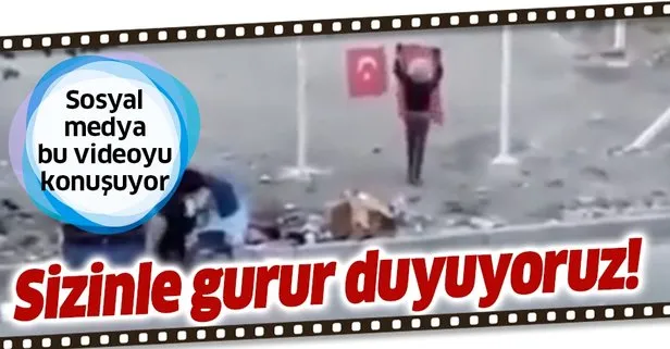Van’da hurda toplayan küçük kardeşlerin Türk bayrağı sevgisi sosyal medyada gündem oldu