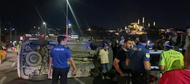 Galata Köprüsü’nde akılalmaz kaza!