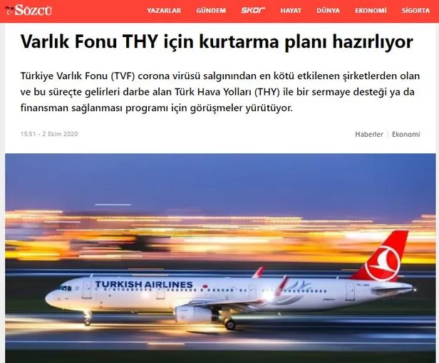 Son dakika: Türkiye Varlık Fonu'ndan 'THY hisseleri satılıyor' iddiasına yanıt-2