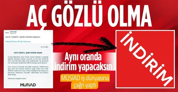 MÜSİAD’tan çağrı: Haydi Türkiye, şimdi indirim zamanı!