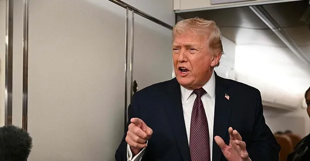 Trump'tan Air Force One uçağında İran açıklaması: "Masada çok güçlü seçeneklerimiz var"