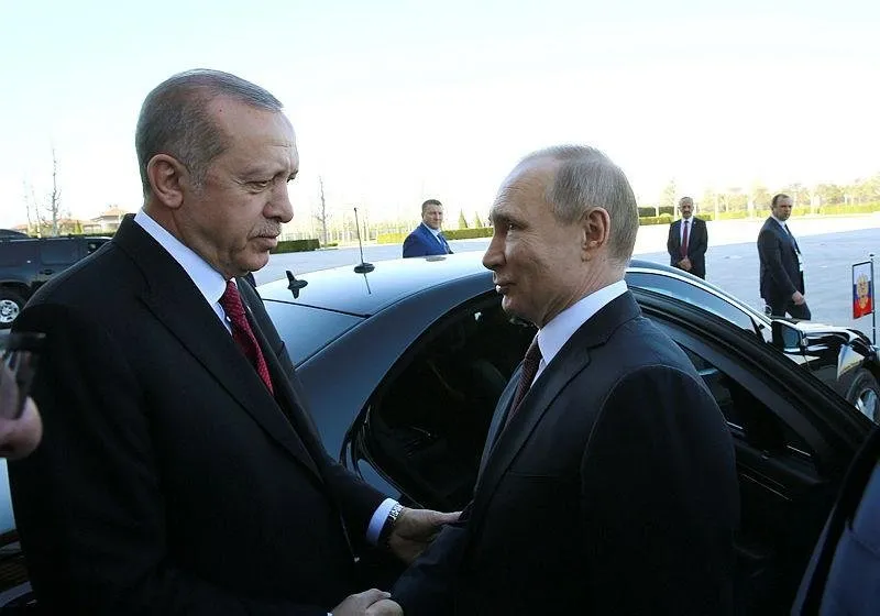 Başkan Erdoğan'ın Putin'i Külliye'de kabul ettiği ziyaretten bir kare