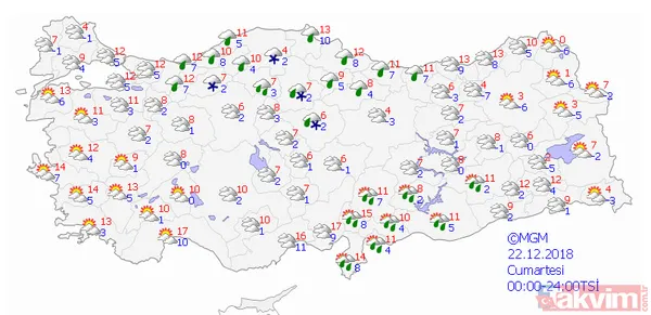 Meteoroloji'den İstanbul'a son dakika uyarısı! İstanbul'da bugün hava nasıl olacak? 19 Aralık 2018 hava durumu - 17