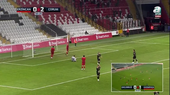 Erzincan Çorum maçında 3. gol!