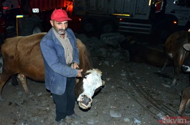 Erzurum’daki köy yangınında can pazarı yaşandı: 25 büyükbaş hayvan telef oldu