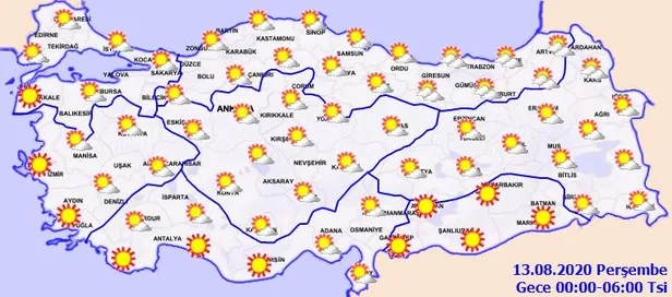 HAVA DURUMU | Meteorolojiden o illere sağanak uyarısı | 12 Ağustos 2020 hava nasıl olacak?-5