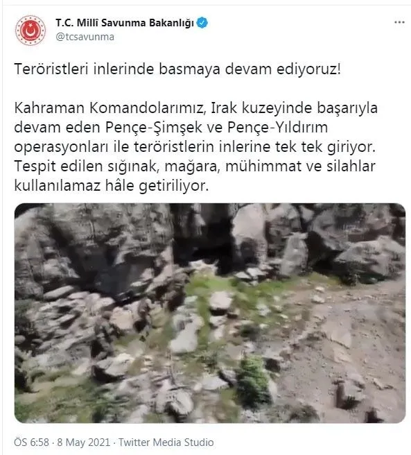 msb-goruntuleri-paylasti-teroristleri-inlerinde-basmaya-devam-ediyoruz-1620492136675.jpeg Milli Savunma Bakanlığı açıkladı: Teröristleri inlerinde basmaya devam ediyoruz-2