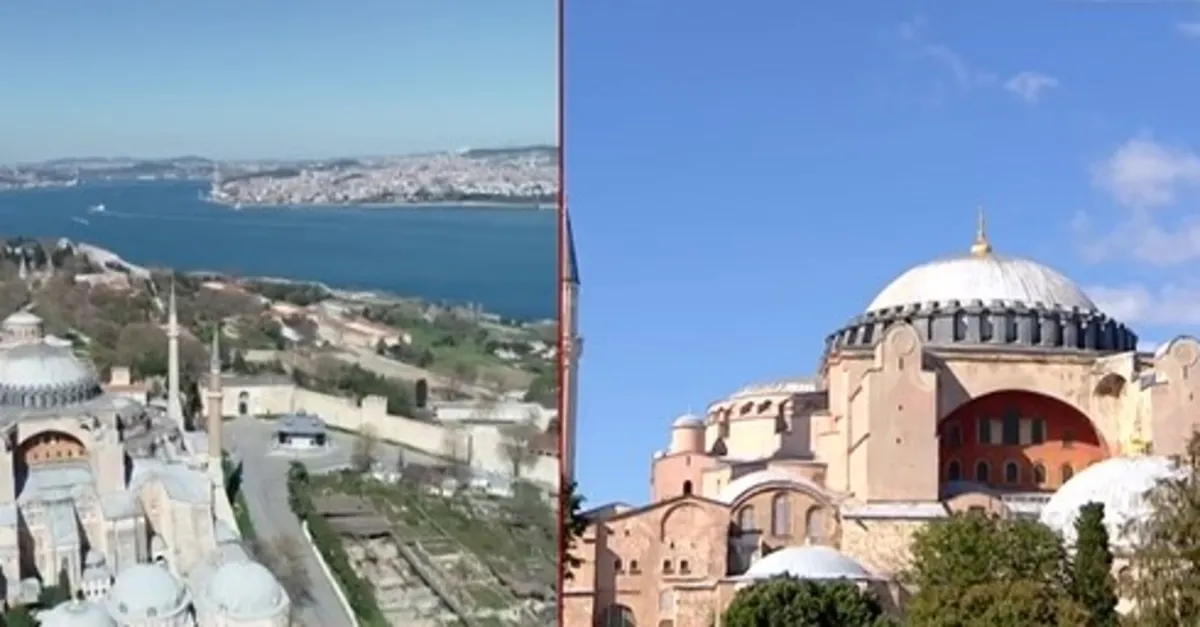 Tarihi karar sonrası Ayasofya'da ilk ezan