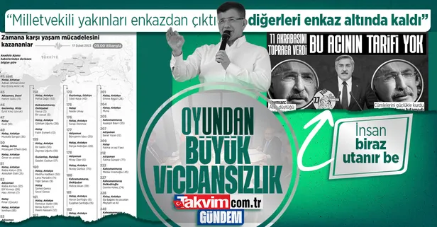 Ahmet Davutoğlu'ndan akla ziyan iddia! Deprem üzerinden algı yaptı...