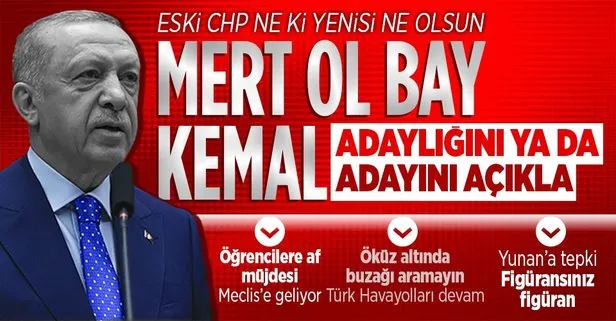 Son dakika: Başkan Erdoğan’dan Kemal Kılıçdaroğlu’na tepki: Mert ol! Adayını ya da adaylığını açıkla...