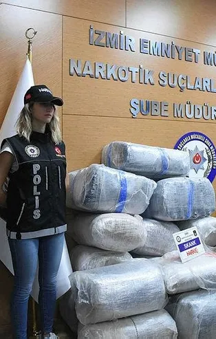 İzmir'de uyuşturucu operasyonu! 600 kilogram skunk ele geçirildi