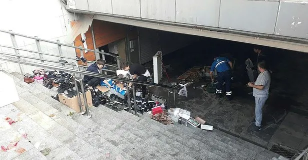 Eminönü'nde selin ardından son durum