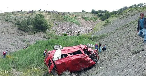 Tokat’ta korkunç kaza! 300 metrelik uçuruma yuvarlandı