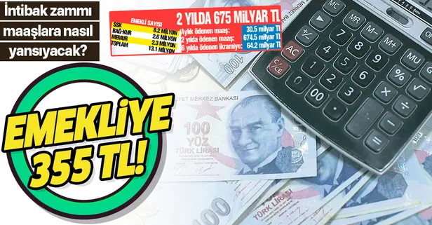 Emekliye 355 TL! Gündemde intibak zammı var... | SSK, Bağ-Kur ve memur emeklilerinin maaşı ne kadar olacak?