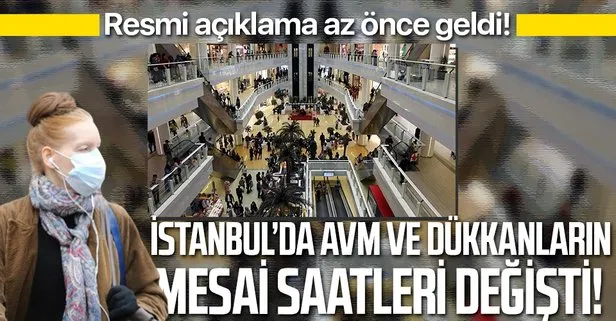 İstanbul’da AVM ve mağazalar saat kaçta kapanacak? Kapalı Çarşı ve Mısır Çarşısı ne zaman kapanacak? Resmi açıklama geldi
