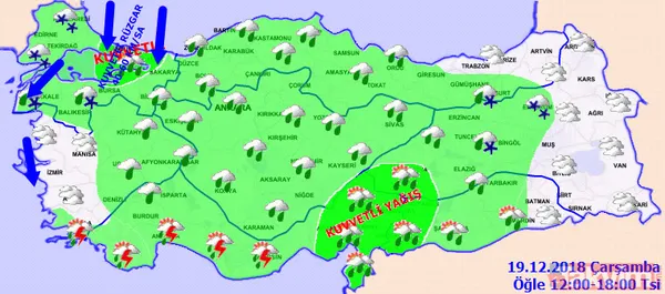 Meteoroloji'den İstanbul'a son dakika uyarısı! İstanbul'da bugün hava nasıl olacak? 19 Aralık 2018 hava durumu - 11