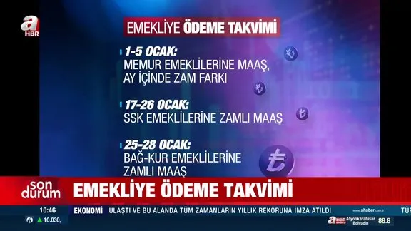 Emekliye ödeme takvimi!