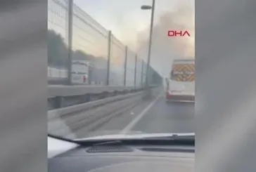 Bayrampaşa'da metrobüs yangını!
