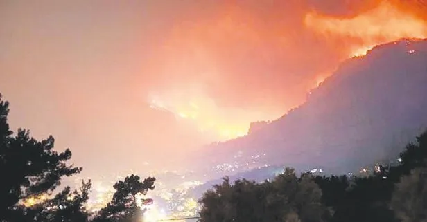 Dalaman alev alev yandı! Bölgedeki ünlüler büyük panik yaşadı