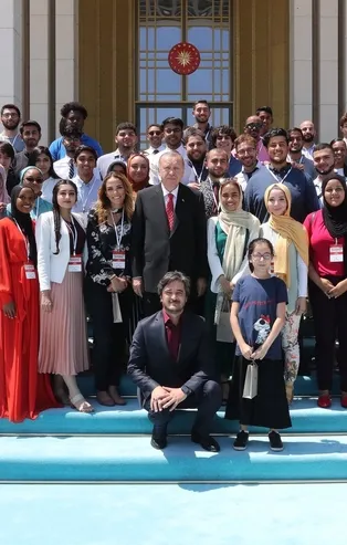 Başkan Erdoğan Amerikalı ve Kanadalı öğrencileri kabul etti