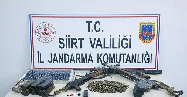 Siirt’in Pervari ilçesi kırsalında teröristlere ait silah ve mühimmat ele geçirildi