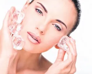 Buzla gelen güzellik