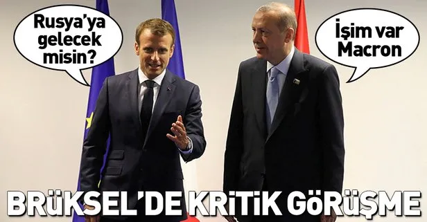 Erdoğan Macron ile görüştü