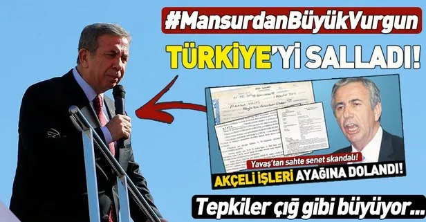 Mansur Yavaş’ın ’sahte senet’ skandalına AK Parti’den açıklama! 31 Mart’ta gereken cevap verilmeli...