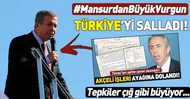 Mansur Yavaş'ın 'sahte senet' skandalına AK Parti'den açıklama! 31 Mart'ta gereken cevap verilmeli...