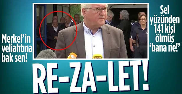 Almanya'da sel felakti bölgesine giden Merkel'in veliahtı Armin Laschet'ten skandal hareket!