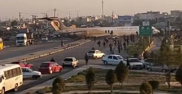 İran'da yolcu uçağı şehir merkezine indi!
