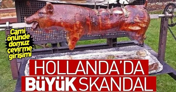 Türk camisinin önünde domuz çevirme skandalına yasak geldi